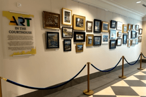 The Art in the Courthouse Gallery located on the 4th Floor of the Clay County Courthouse. 
